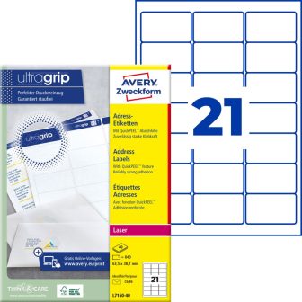 Avery Zweckform L7160-40 öntapadós etikett címke