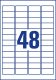 Avery Zweckform No. L7873-20 univerzális 45,7 x 21,2 mm méretű, fehér öntapadó etikett címke extra erős ragasztóval A4-es íven - 960 címke / csomag - 20 ív / csomag (Avery L7873-20)
