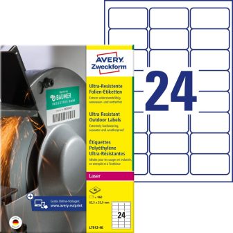 Avery Zweckform L7912-40 öntapadós etikett címke
