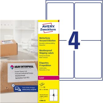 Avery Zweckform L7994-25 öntapadós etikett címke