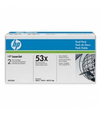 HP Q7553XD toner cartridge pack - 2 x HP Q7553X toner - fekete (Hewlett-Packard Q7553XD)