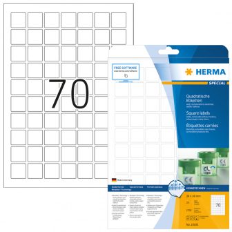 Herma 10105 nyomtatható négyzet alakú öntapadós visszaszedhető etikett címke