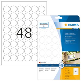 Herma 10915 fehér színű öntapadó etikett címke