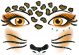 Herma Face Art No. 15303 öntapadó arc matrica "Leopard" motívumokkal.