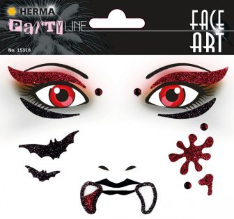 Herma Face Art No. 15318 öntapadó arc matrica "Vampire" motívumokkal.