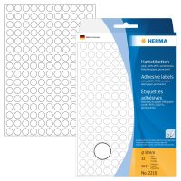 Herma 8 mm átmérőjű öntapadó fehér színű jelölő címke, jelölő pötty, jelölő pont