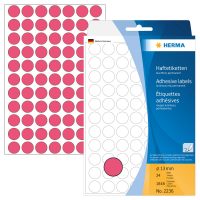 Herma 13 mm átmérőjű öntapadó neon piros színű jelölő címke, jelölő pötty, jelölő pont