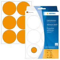 Herma 50 mm átmérőjű öntapadó neon narancssárga színű jelölő címke, jelölő pötty, jelölő pont