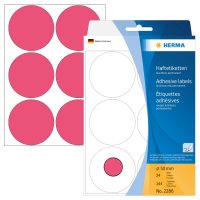 Herma 50 mm átmérőjű öntapadó neon piros színű jelölő címke, jelölő pötty, jelölő pont