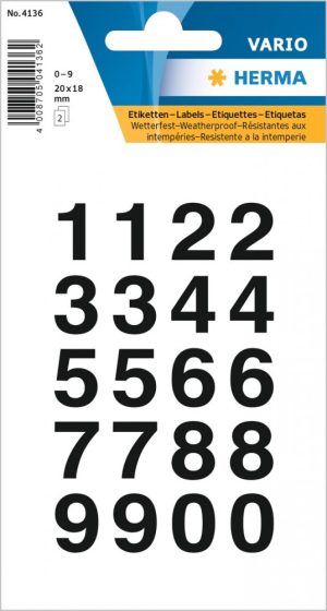 Herma 4136 öntapadó számmatrica