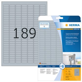 Herma 4220 öntapadós ezüst ipari címke