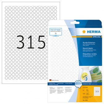 Herma 4385 nyomtatható kör alakú öntapadós visszaszedhető etikett címke