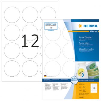 Herma 4477 nyomtatható kör alakú öntapadós visszaszedhető etikett címke
