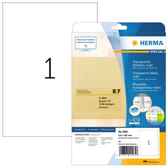 Herma 4585 öntapadós átlátszó etikett címke