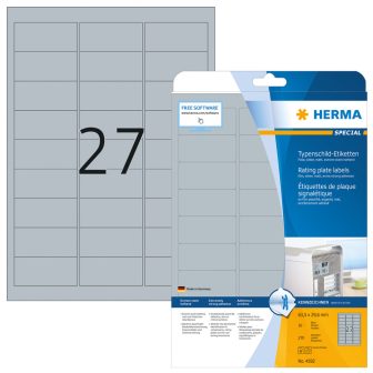 Herma 4592 öntapadós ezüst ipari címke