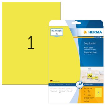 Herma 5148 neon sárga színű öntapadó etikett címke