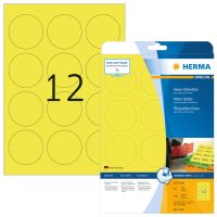 Herma 5152 neon sárga színű öntapadó etikett címke