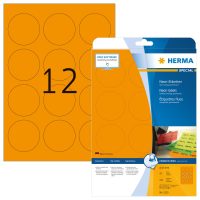 Herma 5153 neon narancssárga színű öntapadó etikett címke
