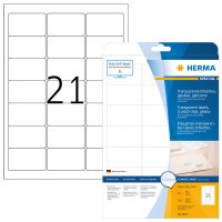 Herma 8017 öntapadós víztiszta átlátszó etikett címke