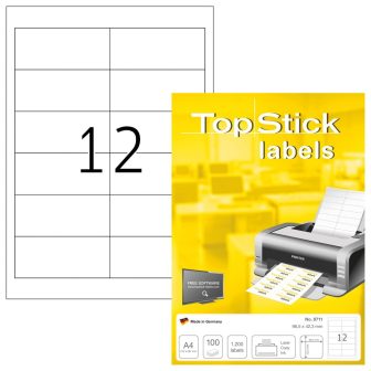 TopStick 8711 nyomtatható öntapadós etikett címke