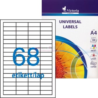 Victoria 48,5 x 16,9 mm méretű nyomtatható öntapadós etikett címke