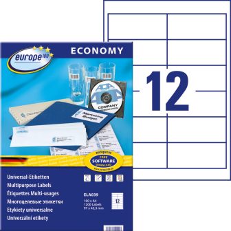 europe100 ELA039 nyomtatható öntapadós etikett címke