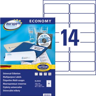 europe100 ELA042 nyomtatható öntapadós etikett címke