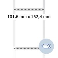 101,6 x 152,4 mm méretű, tekercses öntapadós etikett címke UPS, DPD, GLS, DHL és TNT csomagcímke